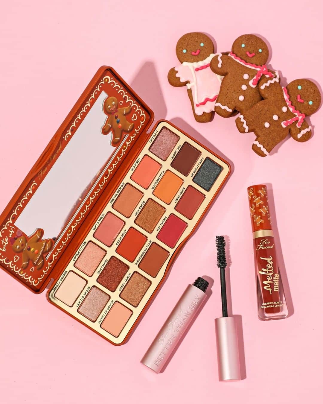 Too Facedさんのインスタグラム写真 - (Too FacedInstagram)「Create all the Christmas feels with this trio! 🎄 Top off your gingerbread glam with our Better Than Sex Mascara & Melted Matte Lipstick in shade Gingerbread Girl! ✨ #toofaced」11月25日 10時05分 - toofaced