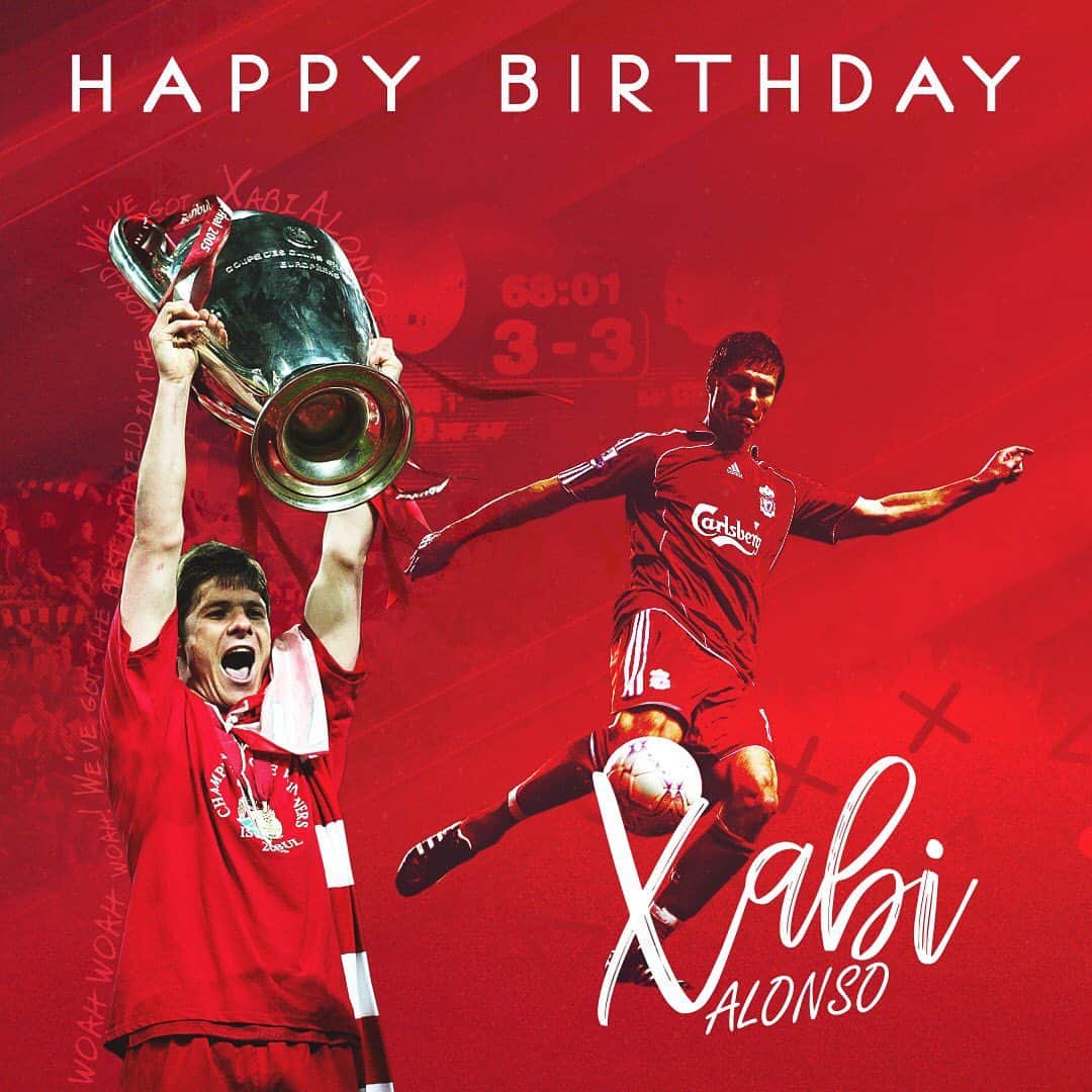 リヴァプールFCさんのインスタグラム写真 - (リヴァプールFCInstagram)「Have a great birthday, @xabialonso! 🎉🎉 #LFC #LiverpoolFC #Alonso #Birthday」11月25日 17時09分 - liverpoolfc