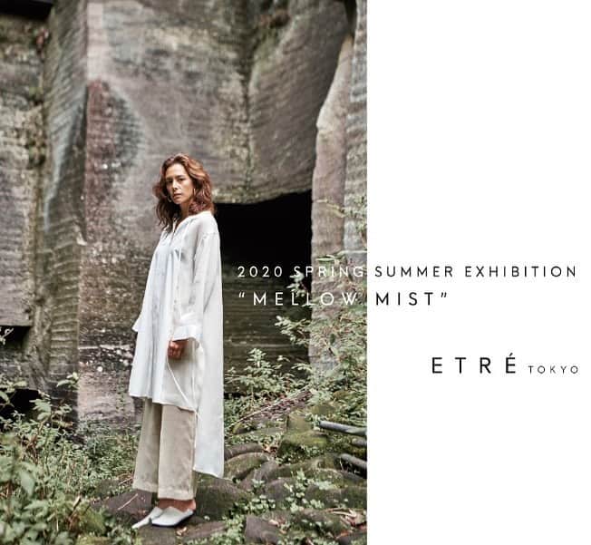 JUNNAのインスタグラム：「ー ETRÉ TOKYO 2020 SPRING-SUMMER  ー  𝑀𝐸𝐿𝐿𝑂𝑊  𝑀𝐼𝑆𝑇  今シーズンは太陽をたっぷりと浴び、 少し褪せたようなベージュのグラデーションカラーがベース。  初夏の瑞々しさを光沢やシアーなテクスチャーで表現しました。  ETRÉ TOKYOの提案するエフォートレスなスタイルをお楽しみ下さい。  ご招待させていただきました皆さま ご来場を心よりお待ちしております。  #2020ETRE_SS #etretokyo」