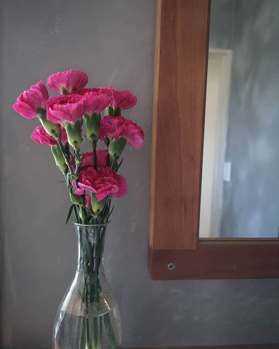 sho.candyさんのインスタグラム写真 - (sho.candyInstagram)「. 寒くなると切り花が長持ちするのが嬉しいです。  久しぶりにお花屋さんで切り花購入。 #ヒペリカム#ホワイトスター#ベロニカ　 ホワイト同士の組み合わせ✨  そして歳をとってから 魅力に気づいた菊。 菊って…美しい✨  そして夫と買い物にいった娘と息子が『ママに買ってあげよ』と強制的に買わせたらしいカーネーション。  夫曰く 『二人がバラ持ってきてこれプレゼントしよって。』（えwバラw…） . . . #花のある暮らし#菊#カーネーション#花#花のある生活#インテリア#家#トイレ#モルタル#暮らしを楽しむ#季節を楽しむ#しつらい#秋#切り花#flower」11月25日 13時26分 - sho.candy