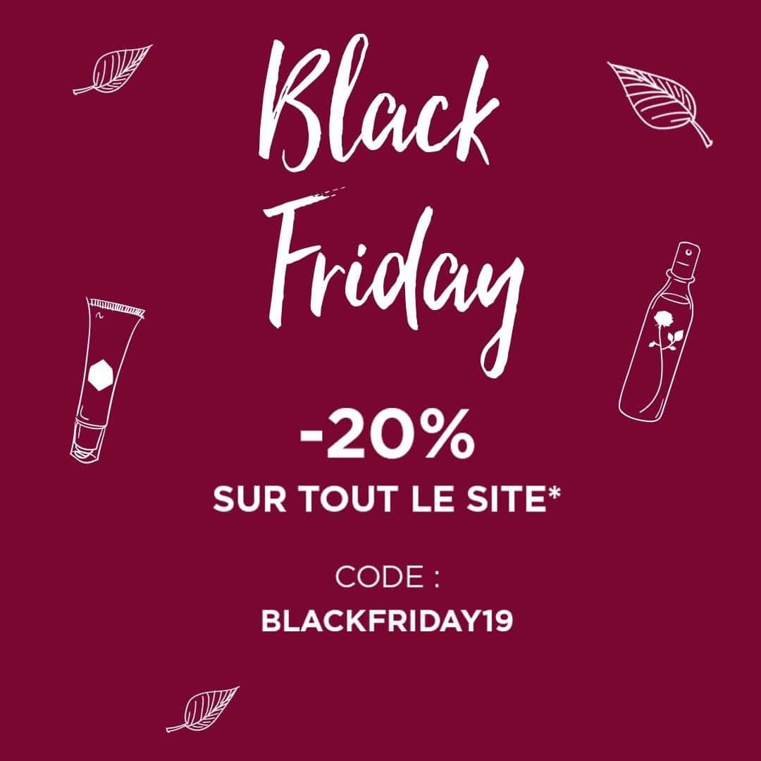 Melvita Officialのインスタグラム：「🖤 Profitez de notre irrésistible offre 🖤 : ⠀ -20% sur tout* !⠀ Découvrez notre sélection de produits Melvita.⠀ Profitez du Black Friday pour faire le plein de produits de beauté bio ! ⠀ *Offre valable sur le site et boutiques Melvita ⠀  #Melvita #BlackFriday2019 #offre #cosmetiquebio #beauté」