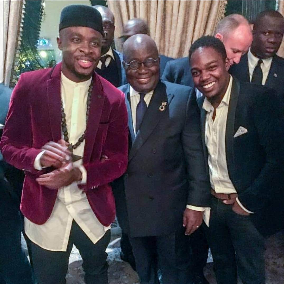 Fuse ODGのインスタグラム：「Happy Birthday to the King, Mr Hackett. I love you. First photo I found is us with the 🇬🇭 President..look at dat! Epicness 💪🏿 Thank you for being my day 1! You've helped me to build a nation that has changed lives forever from changing mentalities to building schools, businesses, labels etc and we are just getting started ❤. God bless you more Mr Vice President of New Africa Nation!! We dey togeda!! It's a worldwide movement 🌍 Raa raa raah  @mrhackett1」