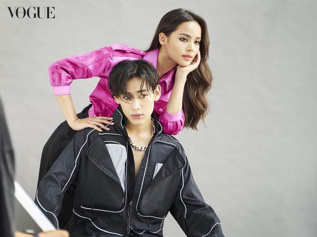 BamBam のインスタグラム：「Vogue Thailand @urassayas @mark_tuan」