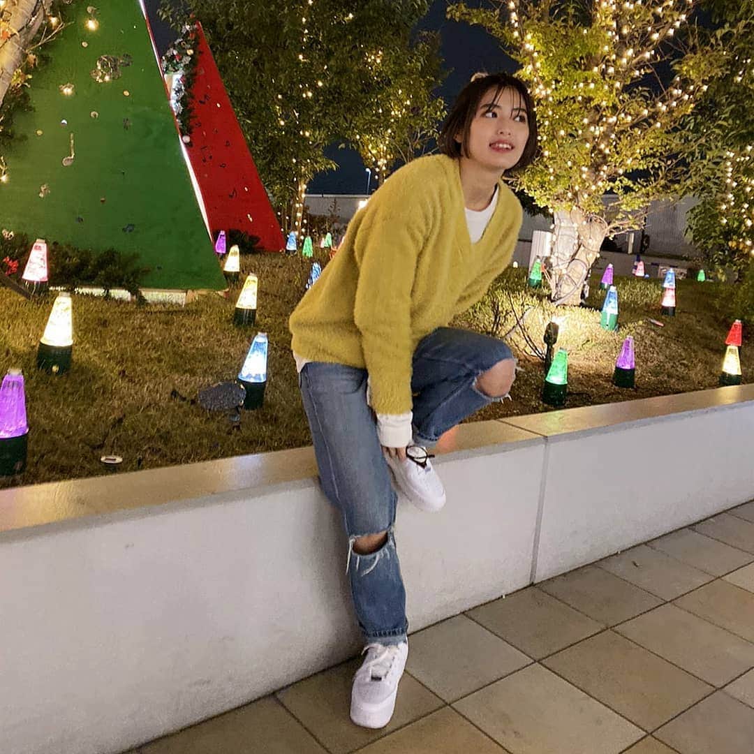 Lunaさんのインスタグラム写真 Lunainstagram イルミネーションの時期 イルミネーション 冬 Onechance Avex 森瑠菜 ルナスタ Me I ジーパンコーデ ジーパン マスタードニット カジュアルコーデ カジュアル ファッション ファッション