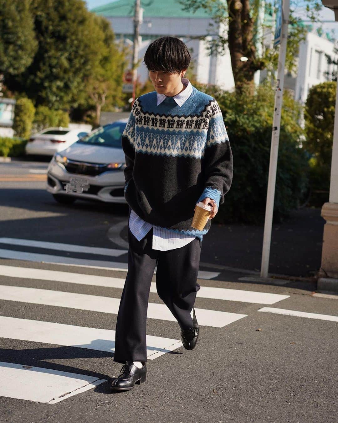 Ryoさんのインスタグラム写真 - (RyoInstagram)「ㅤㅤㅤㅤㅤㅤㅤㅤㅤㅤㅤㅤㅤ 柄のニット、あと一つ欲しい🤔 どこかオススメありますか〜🤔 ㅤㅤㅤㅤㅤㅤㅤㅤㅤㅤㅤㅤㅤ knit:#cristaseya shirt:#LE pants:#urutokyo shoes:#leyuccas ㅤㅤㅤㅤㅤㅤㅤㅤㅤㅤㅤㅤㅤ」11月25日 22時07分 - ryo__takashima