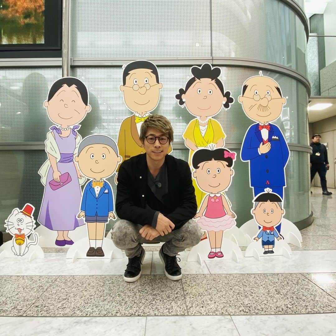 田村淳のインスタグラム：「サザエさんキャストと 田村淳の水と油感…w  #サザエさん」