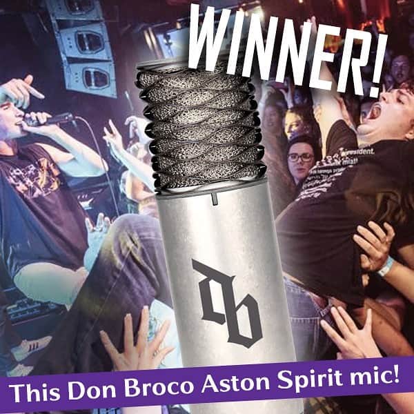 Don Brocoのインスタグラム：「Congratulations to the winner of the engraved Don Broco edition Aston Spirit mic!! @Natcole94!! Please DM @AstonMics to organise how to claim your prize! 😃」