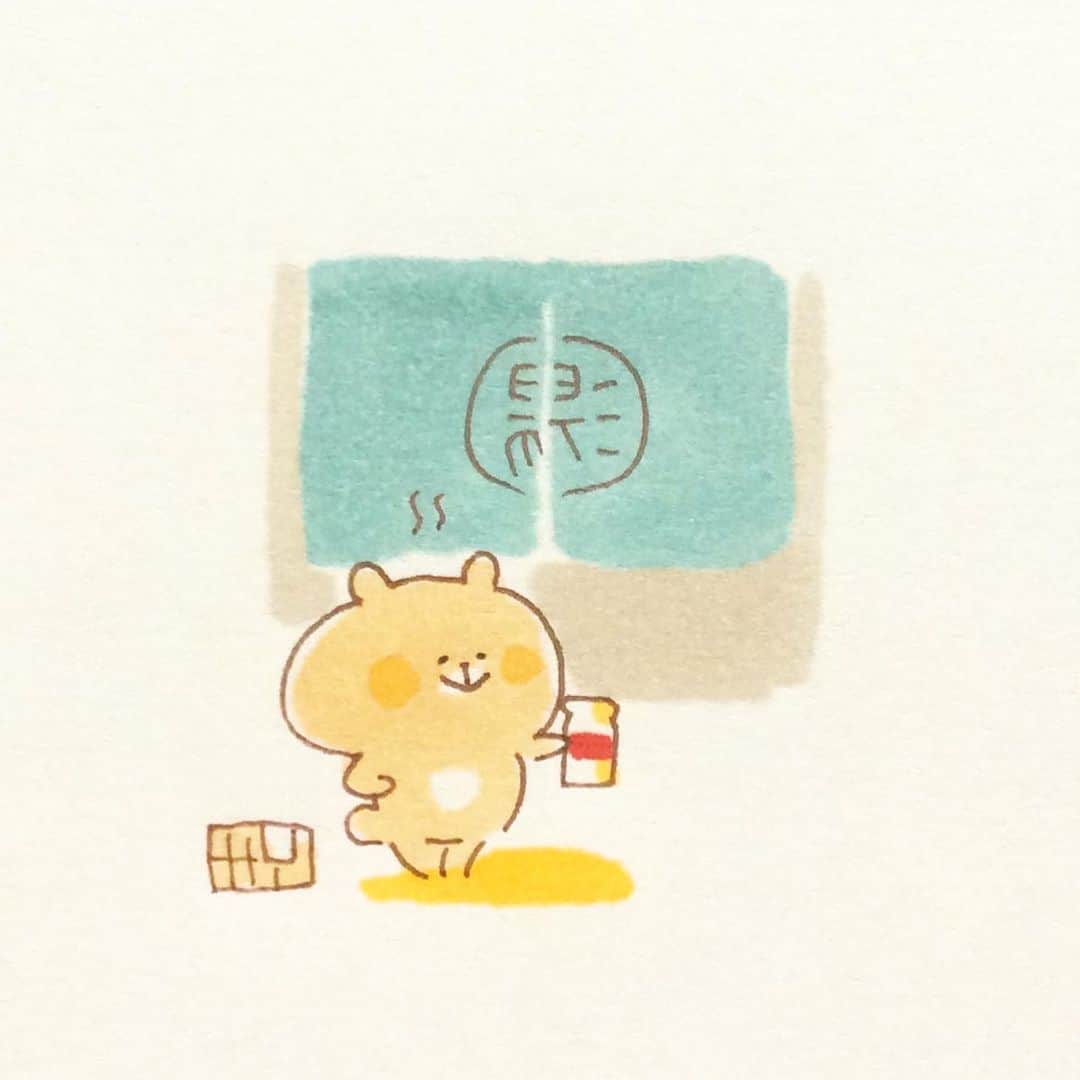 カモさんのインスタグラム写真 - (カモInstagram)「まだかな #いい風呂の日#銭湯#Sentou#くまさん#ウサギタケ#usagitake」11月26日 10時23分 - illustratorkamo