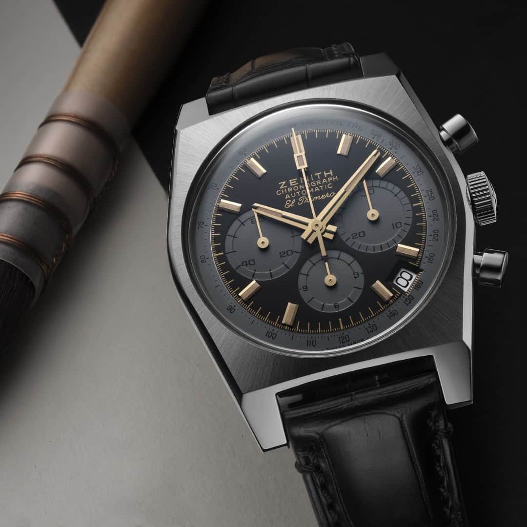ゼニスのインスタグラム：「#A384: When history comes full circle: Presenting the A384 Revival Lupin edition, the first watch to be inspired by a manga and anime series. In the first season of animated Japanese series Lupin the Third, Mr. Daisuke Jigen, a debonair partner of the main protagonist Lupin, is depicted wearing a Zenith watch on two occasions. Heavily inspired by the A384, the watch shown in the animated series didn’t actually exist – until now... Limited to 50 pieces and exclusive to Japan.  #Zenith #ZenithWatches #Lupinthethird #Lupin #Lupiniii #Manga #Watches #Watch #Watchesofinstagram #Watchfam #WatchoftheDay #Luxury #WatchAddict #Watchcollector #Horology #DailyWatch #ElPrimero #Chronograph #VintageWatches」