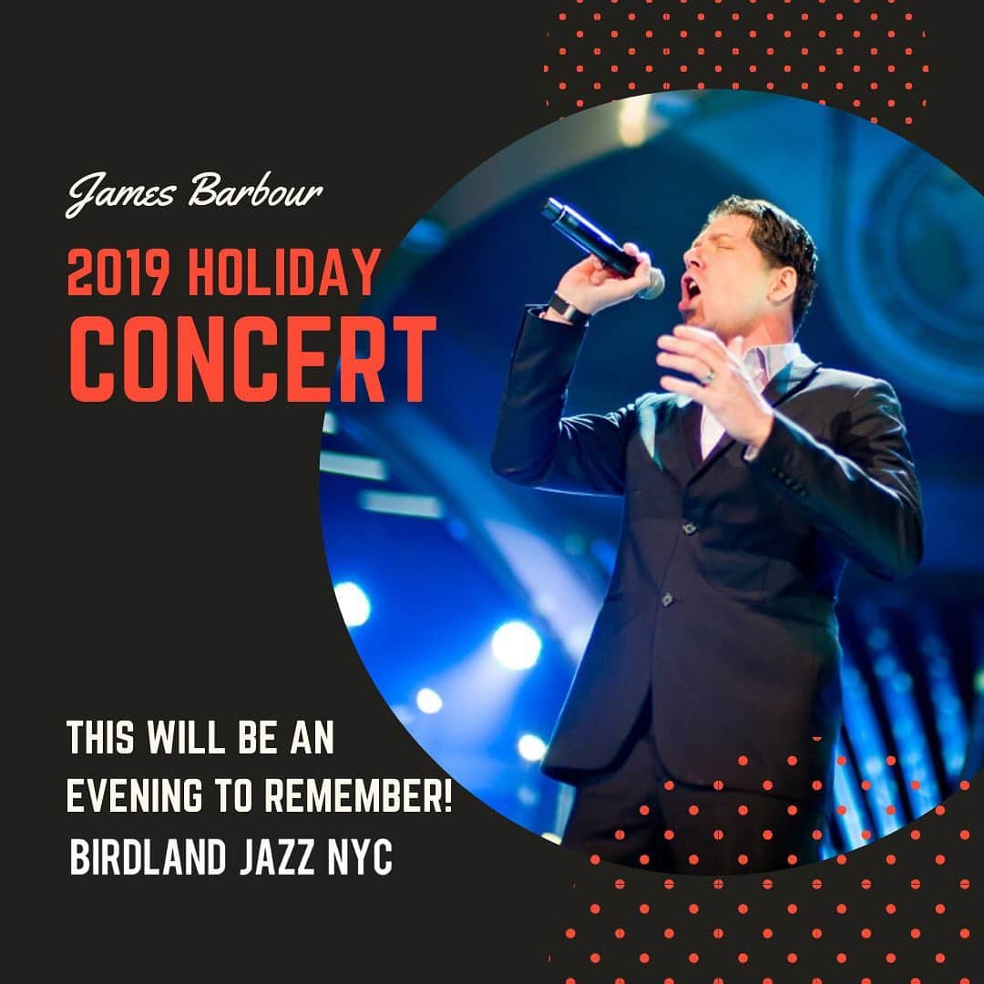 ジェイムズ・バーバーさんのインスタグラム写真 - (ジェイムズ・バーバーInstagram)「It’s almost here!  Friday night Dec. 6th @birdlandjazz ... 🎤 🎤🎤 A night of Holiday music in New York City! Link in my bio. .. . . . . #concert #christmas #holidays #gifts #soldout #success #santa #hannukah #8days #eightcrazynights #bingcrosby」11月26日 5時24分 - jamesbarbournow