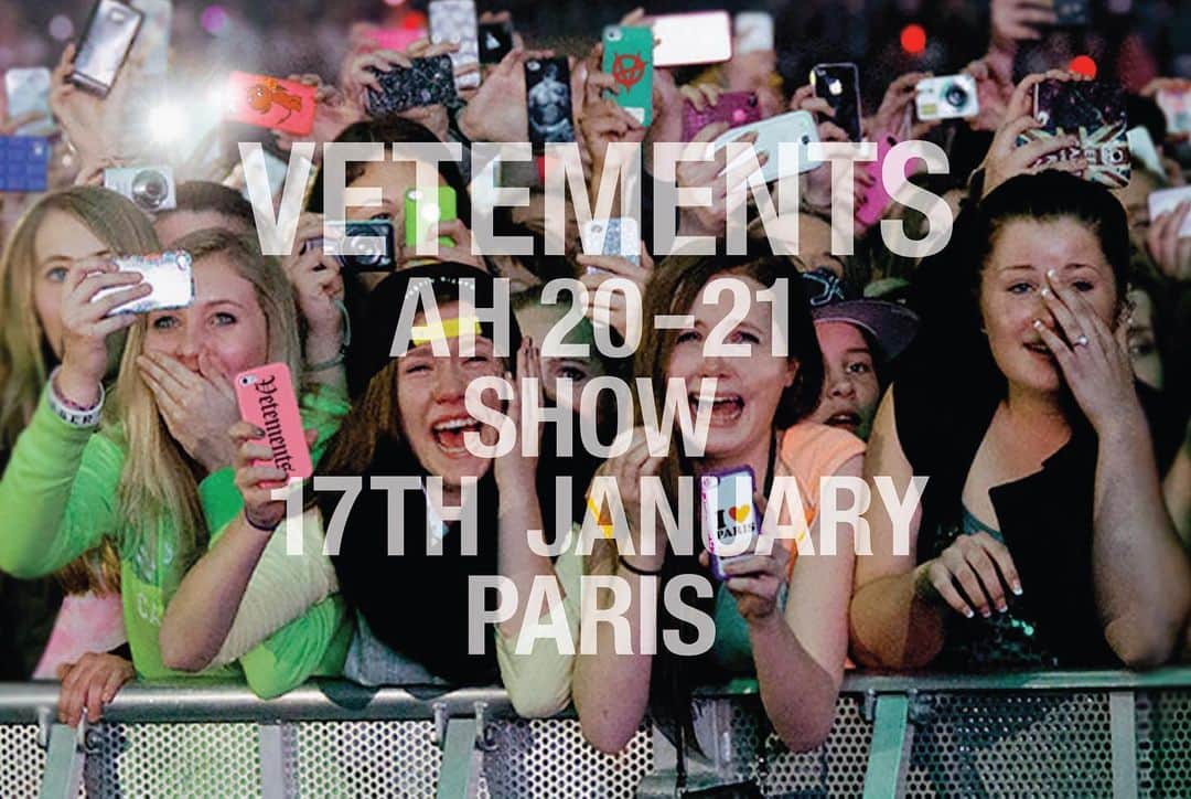 ヴェトモンさんのインスタグラム写真 - (ヴェトモンInstagram)「VETEMENTS AH 20-21 SHOW - 17TH JANUARY - PARIS」11月26日 18時52分 - vetements_official