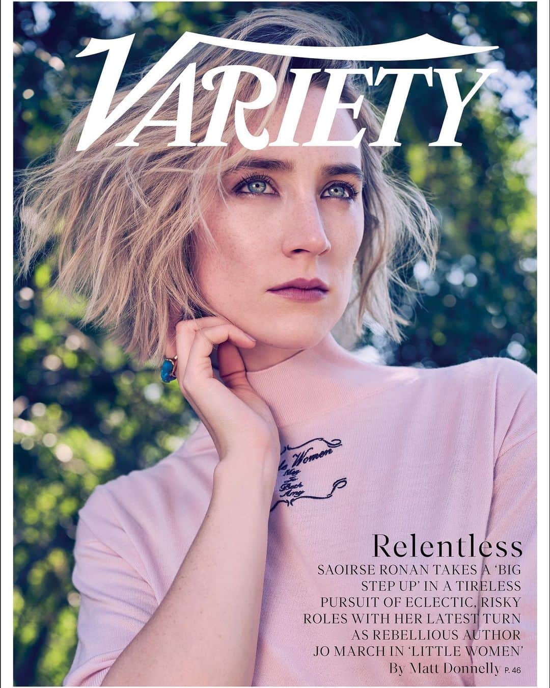 Just Jaredさんのインスタグラム写真 - (Just JaredInstagram)「Saoirse Ronan is on the cover of @variety talking all about her new film @littlewomenmovie! The movie hits theaters on Christmas Day.  #LittleWomen #SaoirseRonan Photo: Beau Grealy」11月27日 6時11分 - justjared