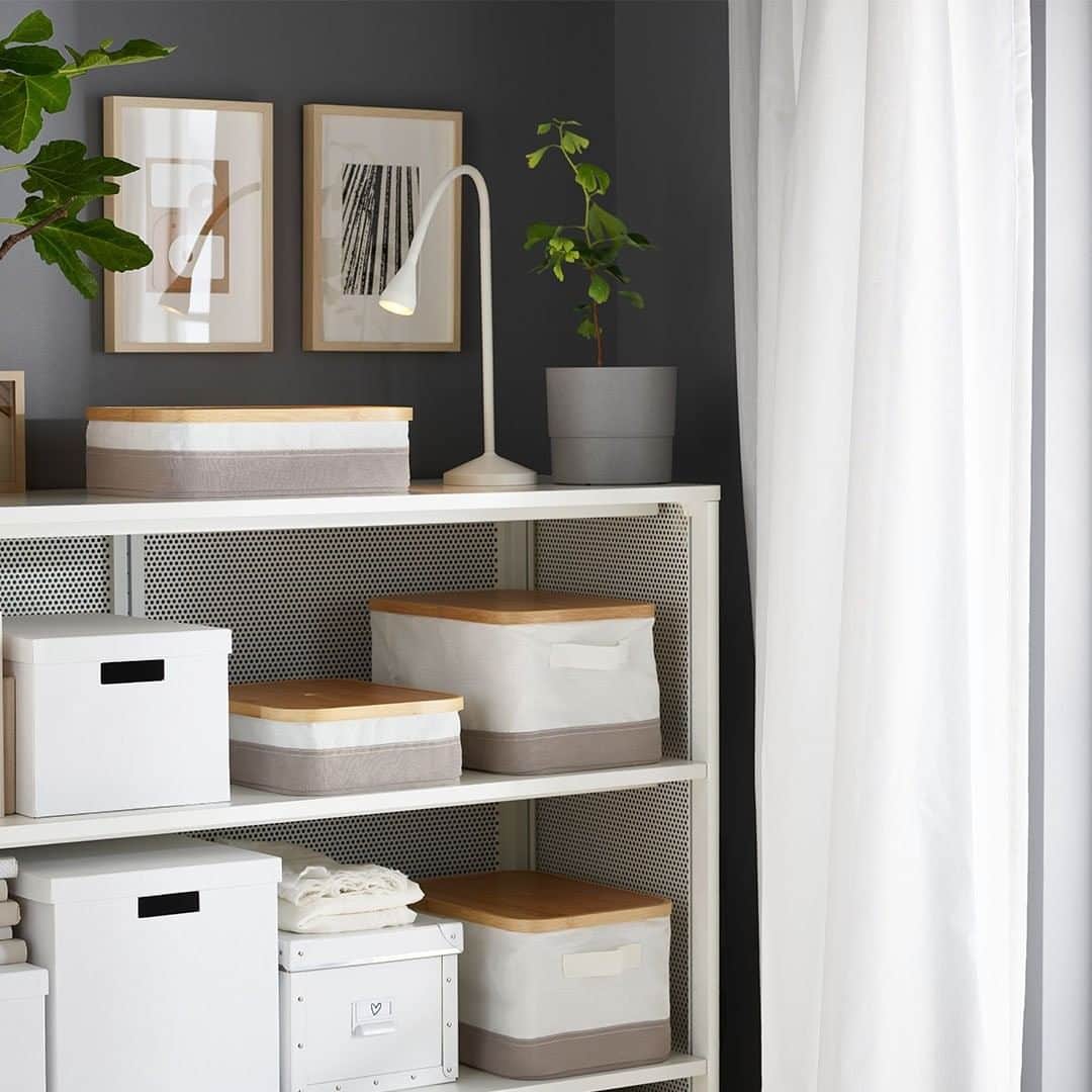IKEA USAさんのインスタグラム写真 - (IKEA USAInstagram)「Bamboo comes in handy when you want your storage to be a part of your beautiful living room look.  RABBLA Box with lid, $14.99」11月27日 2時01分 - ikeausa