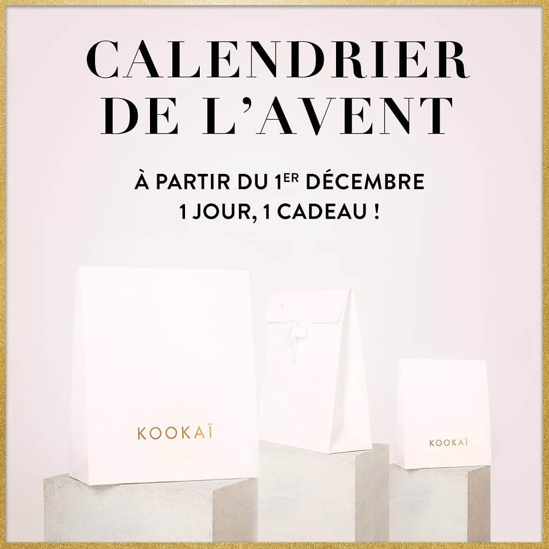 クーカイのインスタグラム：「J-5 ! C’est Noël avant l’heure… À partir du 1er et jusqu’au 24 Décembre, retrouvez le calendrier de l’avent KOOKAÏ. 1 jour, 1 cadeau. #staytuned #kookai #calendrierdelavent」