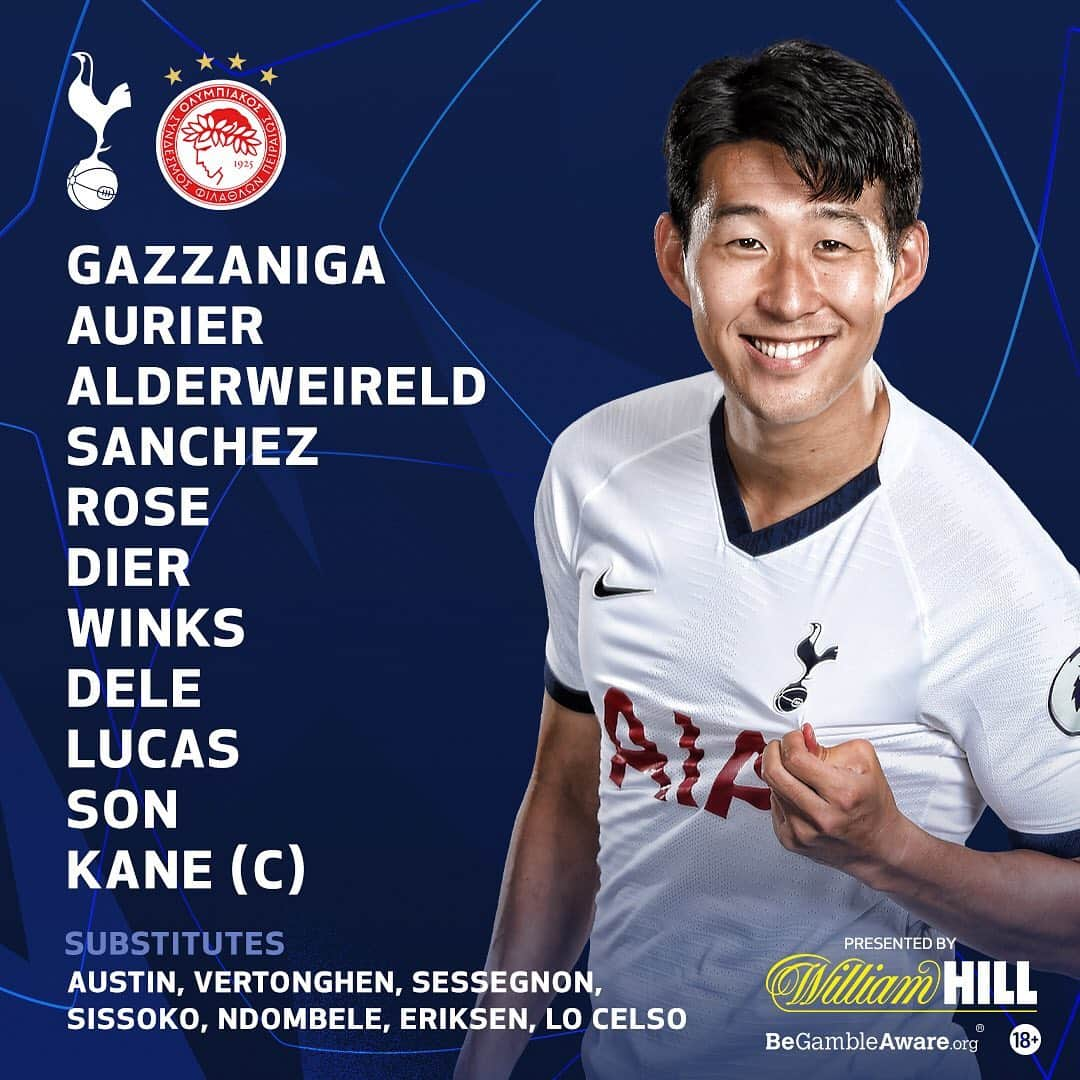 トッテナム・ホットスパーFCさんのインスタグラム写真 - (トッテナム・ホットスパーFCInstagram)「📋 Jose has named his first starting line-up at Tottenham Hotspur Stadium! ✅ #UCL #COYS」11月27日 3時49分 - spursofficial