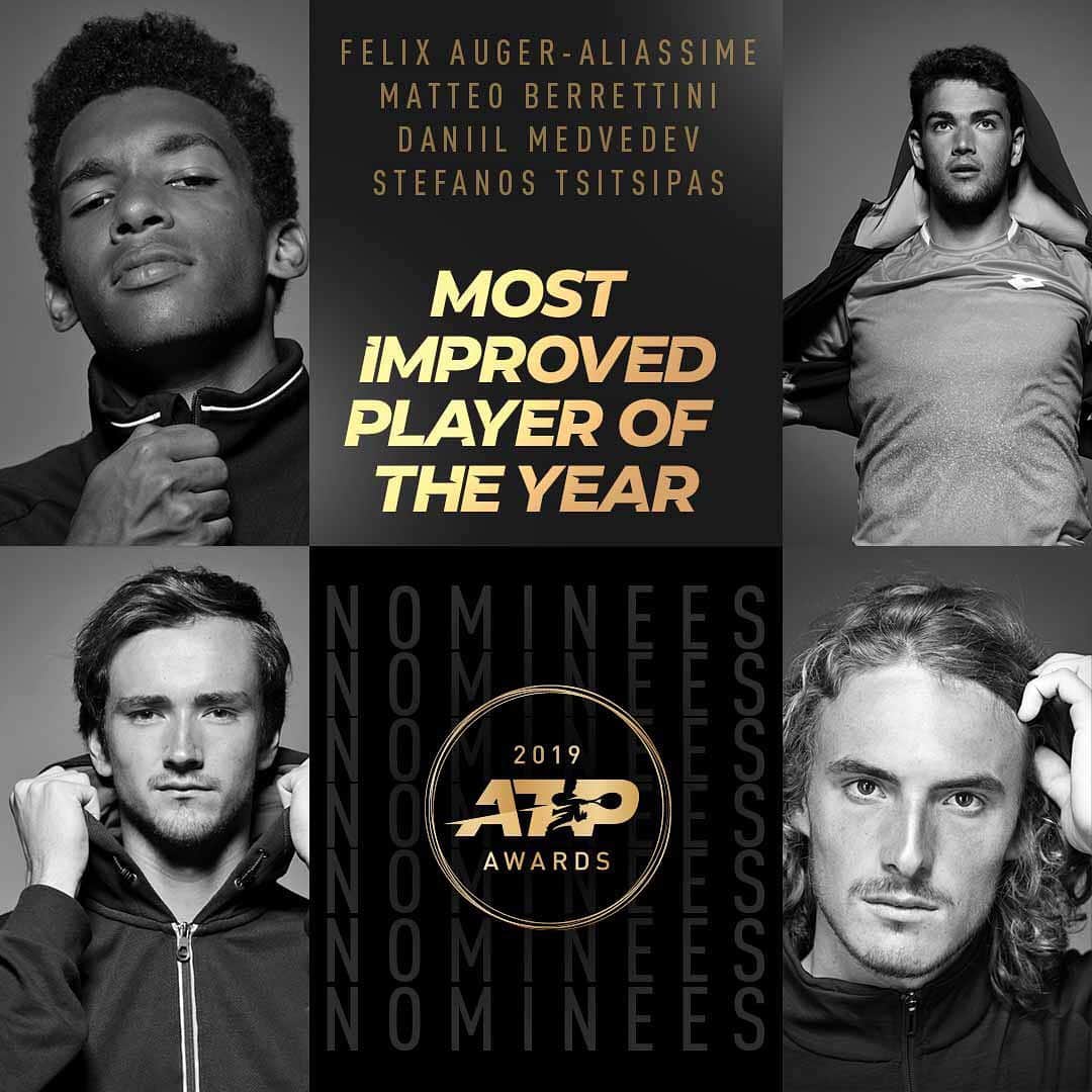 ATP World Tourさんのインスタグラム写真 - (ATP World TourInstagram)「And the nominees are... 🥁 #ATPAwards」11月27日 3時55分 - atptour
