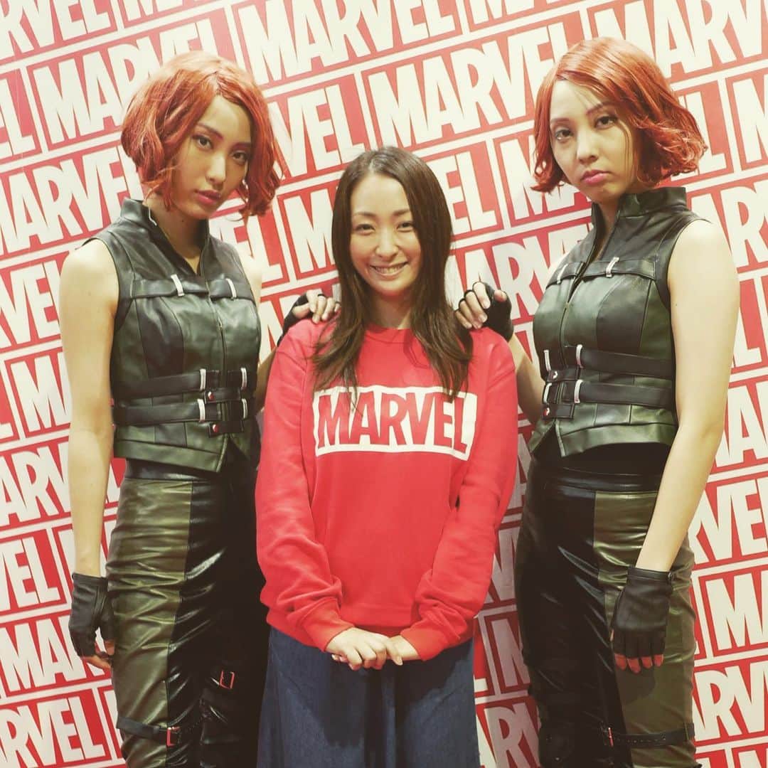 植田佳奈のインスタグラム：「#東京コミコン #MARVEL #ブラックウィドウ」