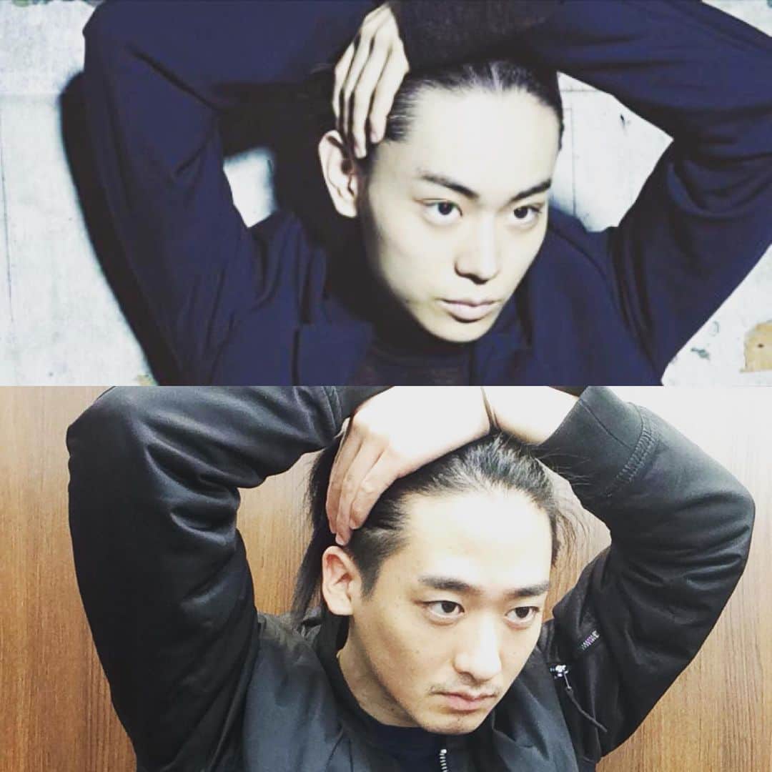 のインスタグラム：「おはようございます。 モノマネではなく、たまたま起きたら同じ顔してたので比較しました。 失礼します！ #クマムシ佐藤さんではないです #モノマネについて本気出して考えてみた #ちなみに四年前の写真」