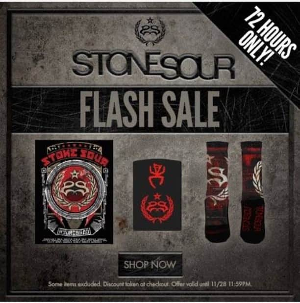 コリィ・テイラーさんのインスタグラム写真 - (コリィ・テイラーInstagram)「Don't miss the @stonesour flash sale with 20% off select merch on our official webstore until Nov. 28. Head to store.stonesour.com or click the link in my bio to get yours.」11月27日 10時00分 - coreytaylor