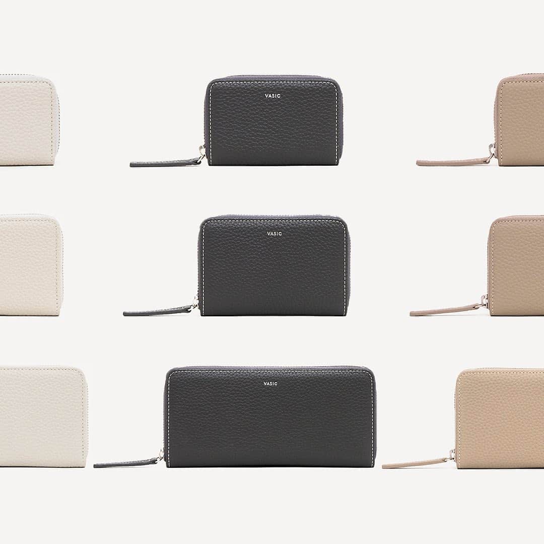 のインスタグラム：「Round, Round Mini, Round Mini Mini -  5色展開 Black、Sand、Gray、Ivory、Mandarin  #vasic #round #roundmini #roundminimini #gold #silver #ivory #black #gray #sand #mandarin #vasicnews」