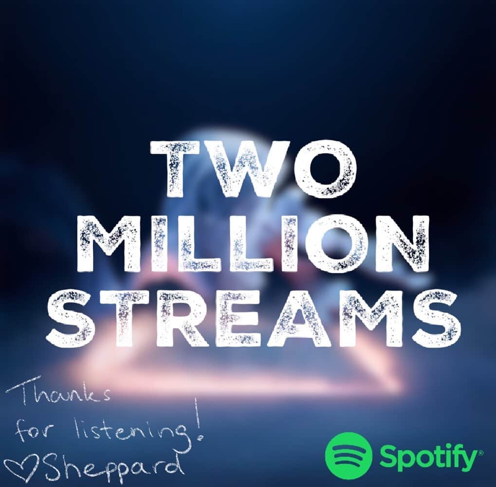 シェパードのインスタグラム：「Ok wow!! Die Young has had 2 Million streams on @spotifyaunz 😱 Thank you for listening everyone. ❤️」