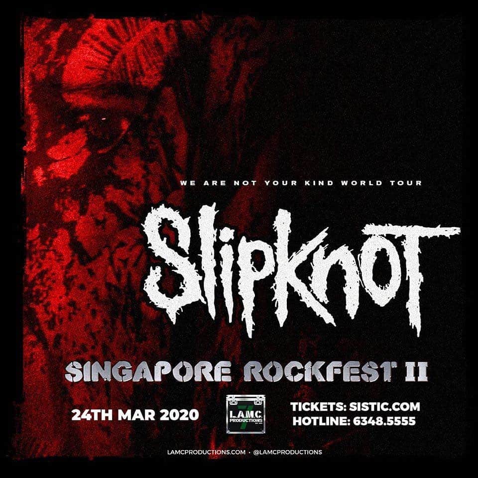 Slipknotさんのインスタグラム写真 - (SlipknotInstagram)「Singapore ROCK FEST is on-sale NOW at slipknot1.com. Link in story.  Early bird ticket sale will end on 04 December. Standard tickets will be on-sale from 05 December, 2019.」11月27日 11時38分 - slipknot