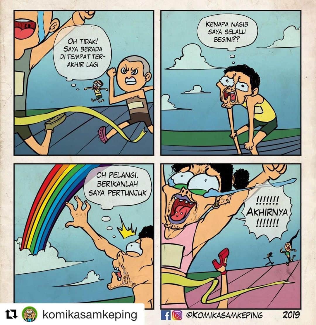 Koleksi Komik Malaysiaさんのインスタグラム写真 - (Koleksi Komik MalaysiaInstagram)「#Repost @komikasamkeping with @get_repost ・・・ Alang2 dunia dah akhir zaman, sukan pun takkan la nak ketinggalan kan? . . . . . #komikasamkeping #komikstrip #komikinstagram #komikmalaysia #sukansonsang」11月27日 12時24分 - tokkmungg_exclusive