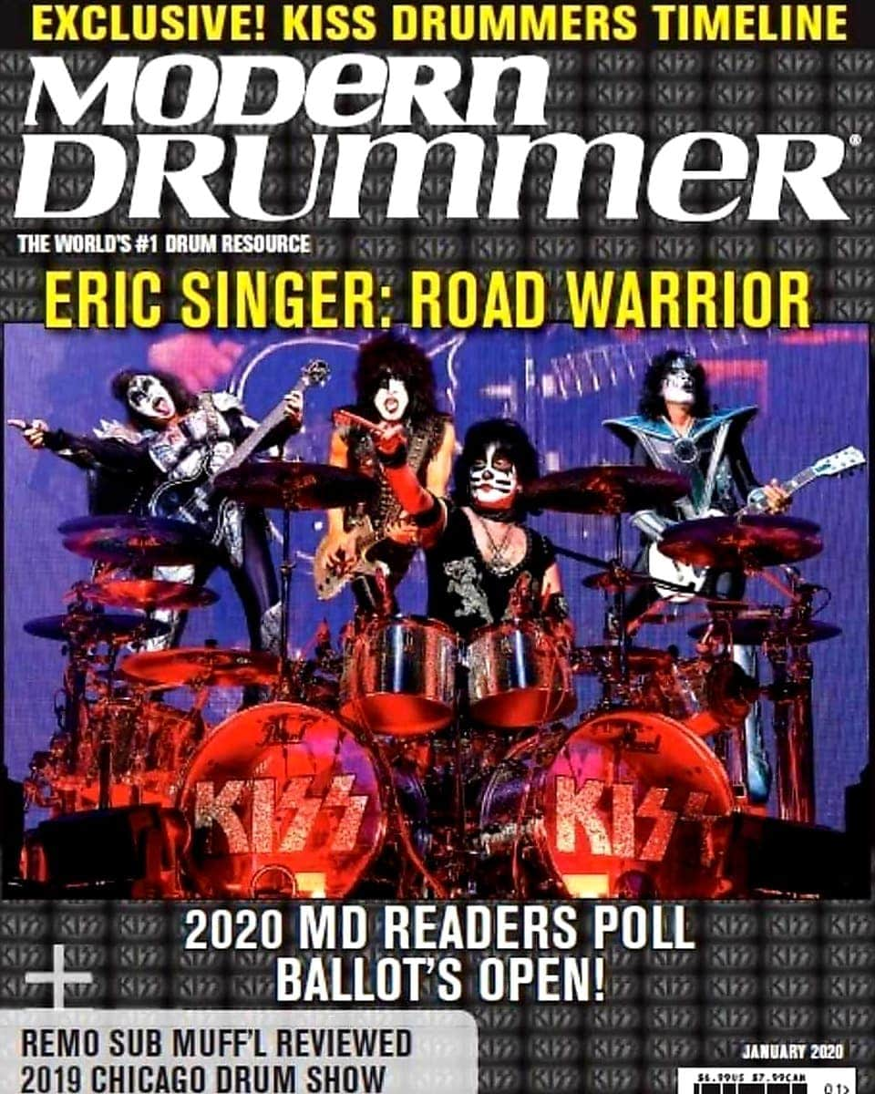 KISSさんのインスタグラム写真 - (KISSInstagram)「Latest #KISS Magazine Cover: Modern Drummer @modern_drummer #KISSisEverywhere!」11月28日 0時38分 - kissonline