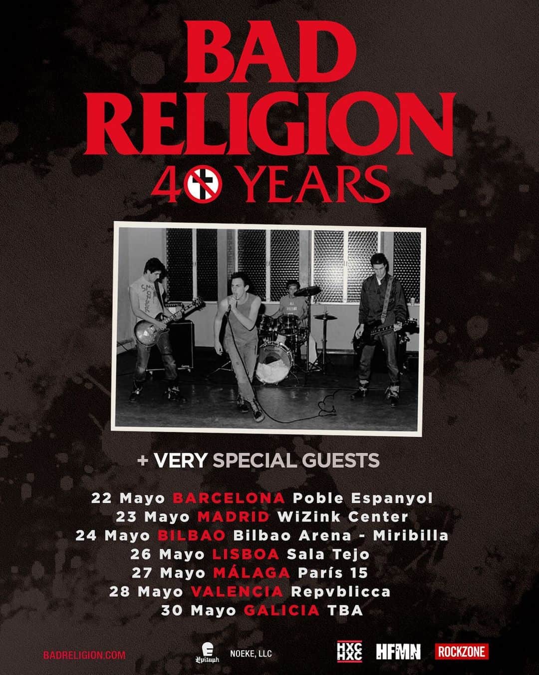 Bad Religionさんのインスタグラム写真 - (Bad ReligionInstagram)「Excited to announce we’ll be playing 7 special 40 year anniversary shows in Spain + Portugal. Tickets on sale Monday 02.12 via badreligion.com.」11月27日 18時06分 - badreligionband