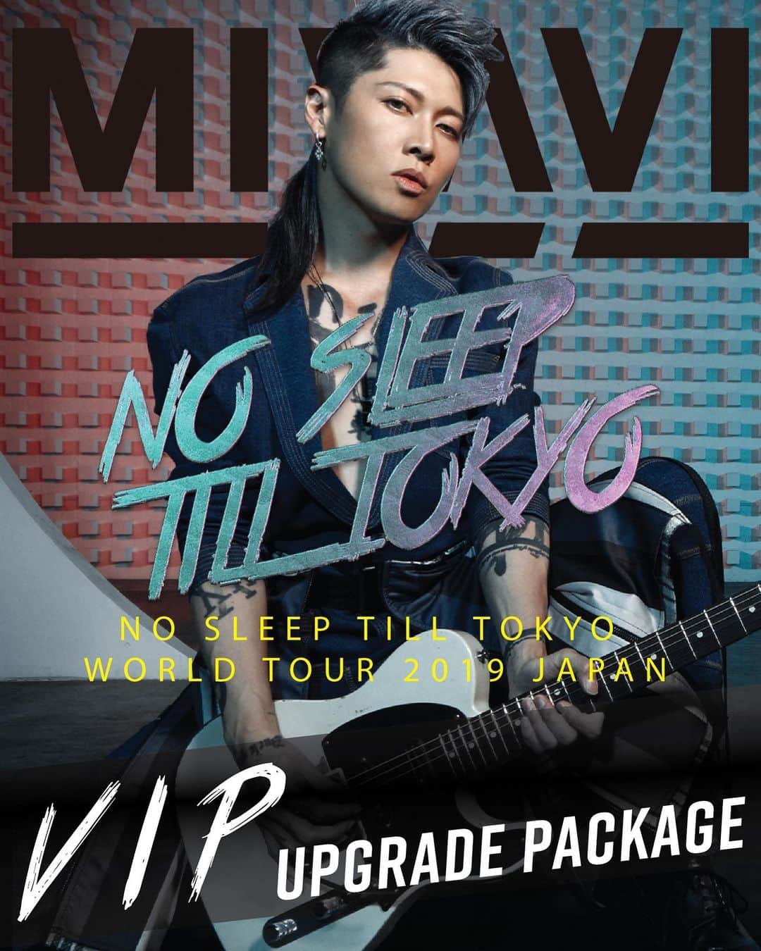MIYAVI（石原貴雅）さんのインスタグラム写真 - (MIYAVI（石原貴雅）Instagram)「🔥VIP アップグレード・パック販売🔥  MIYAVI World Tour 2019 JAPAN “NO SLEEP TILL TOKYO” VIP アップグレード・パックが販売開始！！ LIVEをより一層楽しめる豪華セットになっております！  ご購入は↓ https://miyavishop.thebase.in . 【リリース情報】 MIYAVI NEW ALBUM 💿 NO SLEEP TILL TOKYO 7.24 Release⬇️⬇️ https://umj.lnk.to/miyavi_nsttPR . 【ライブ情報】 「MIYAVI “NO SLEEP TILL TOKYO” World Tour 2019 JAPAN」 12/5 Sapporo | Zepp Sapporo 12/9 Sendai | Rensa 12/10 Nagoya | Zepp Nagoya 12/12 Fukuoka | Zepp Fukuoka 12/18 Tokyo | Zepp DiverCity TOKYO 12/21 Osaka | Zepp Osaka Bayside  MIYAVI ファンクラブ ”MYV CREW” 2019年度会員受付中！！ MIYAVI Fan Club“ MYV CREW” 2019 Membership Admission and Renewal Information  ご入会方法は⬇️ http://myv382tokyo.com/myvcrew/about.html  #MIYAVI #NoSleepTillTokyo #NSTT #UnderTheSameSky #DAOKO #千客万来 #SenkyakuBanrai #Diner #ninagawamika #蜷川実花 #MYVCREW #NorthAmerica #USA #CANADA #MEXICO #EUROPE #ASIA #JAPAN #live」11月27日 19時01分 - miyavi_staff