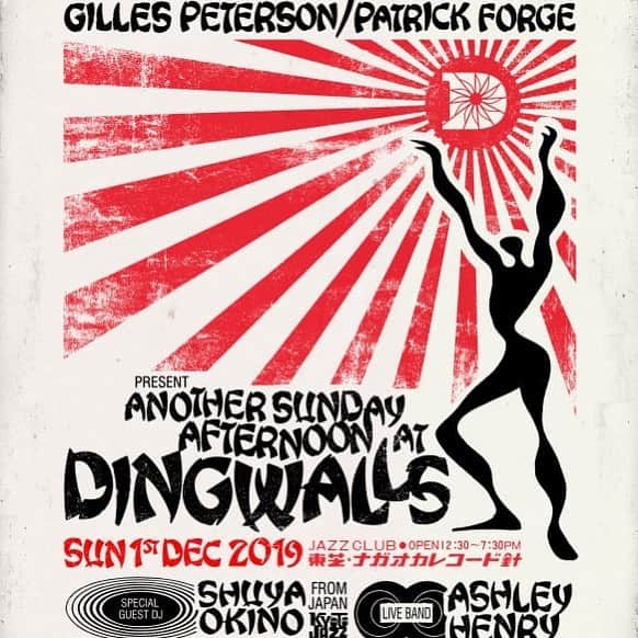 のインスタグラム：「My dream came true for my DJ 30th anniversary!  I used to get cassette tapes from my friend to live in London. She went to Dingwalls often and recorded GP and PF's selection secretly in her pocket.Really bad sound. But I checked what was happen in London. It was 30years ago.」