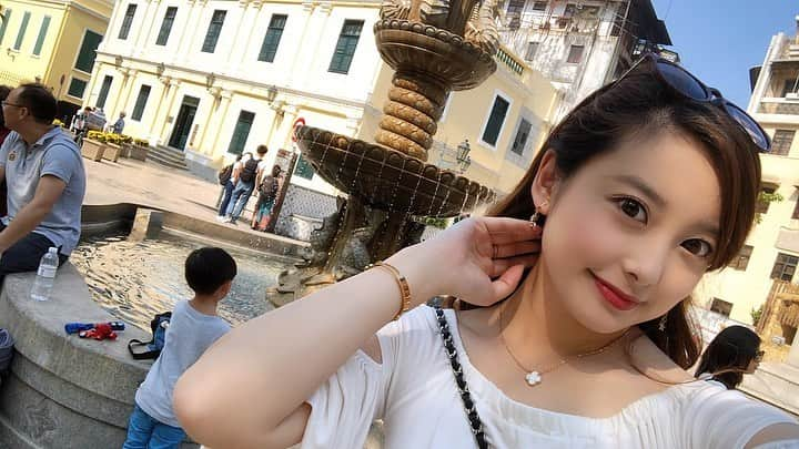 時田愛梨さんのインスタグラム写真 - (時田愛梨Instagram)「MACAU in senado square🌟 #macau #sightseeing #senadosquare #goodweather #fun #walk #beatifulsquare  #マカオ #女子旅 #観光 #セナド広場 #天気良い #綺麗 #ポルトガル感すごい #ここはマカオ」11月27日 19時46分 - eri_tokita