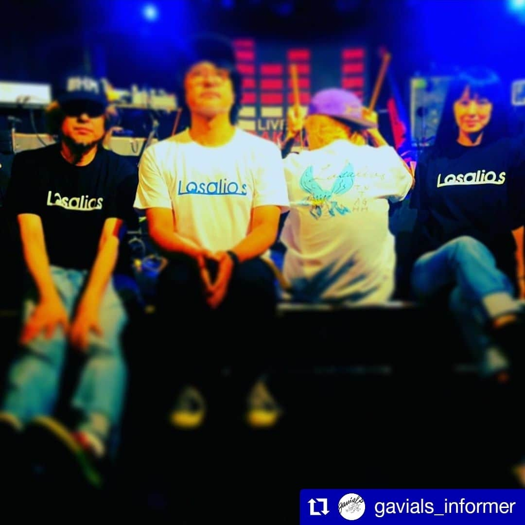 TOKIEさんのインスタグラム写真 - (TOKIEInstagram)「#Repost @gavials_informer • • • • • • 📢losalios "HAE"Tee 2019zero tour color を GAVIAL ONLINE SHOPより 本日発送致しました。🚛　🚛 沢山のご予約ありがとうございました。まもなくお手元に届きます📦。どうぞお楽しみに🐺 _ #losalios  #haeT ▼drums #中村達也  @tatsuy_amigo  _ ▼bass #tokie  @tokieofficial1  _ ▼guitar #アイゴン @foeget  _ ▼key,guitar #堀江博久  @hirohisahorie  _ #gavial #gavial_prettygood」11月27日 21時56分 - tokieofficial1