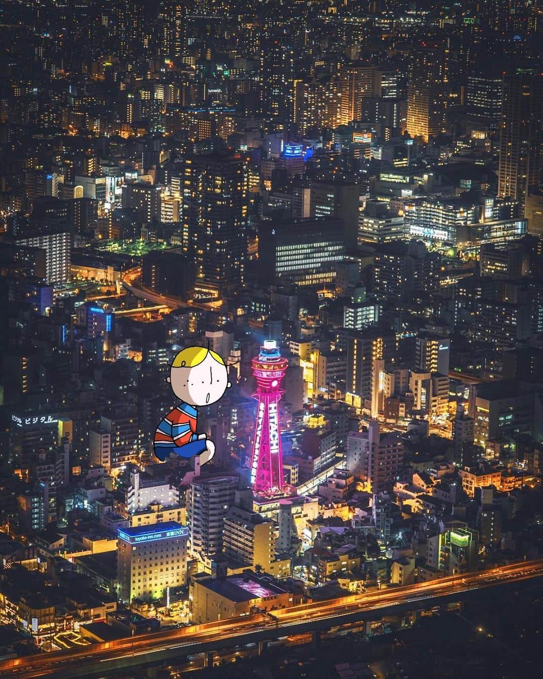 Osaka Bob（大阪観光局公式キャラクター）さんのインスタグラム写真 - (Osaka Bob（大阪観光局公式キャラクター）Instagram)「Osaka looks its most beautiful and romantic at night, when Tsutenkaku shines the brightest!  大阪の美しい夜景はいつ見てもロマンティック😍 その中でも通天閣は一際輝いてるね✨ ————————————————————— #maido #withOsakaBob #OsakaBob #osakatrip #japan #nihon #OSAKA #OsakaJapan #大坂 #오사카 #大阪 #Оsака #Осака #โอซาก้า #通天閣 #tsutenkaku #osakanight」11月27日 22時12分 - maido_osaka_bob