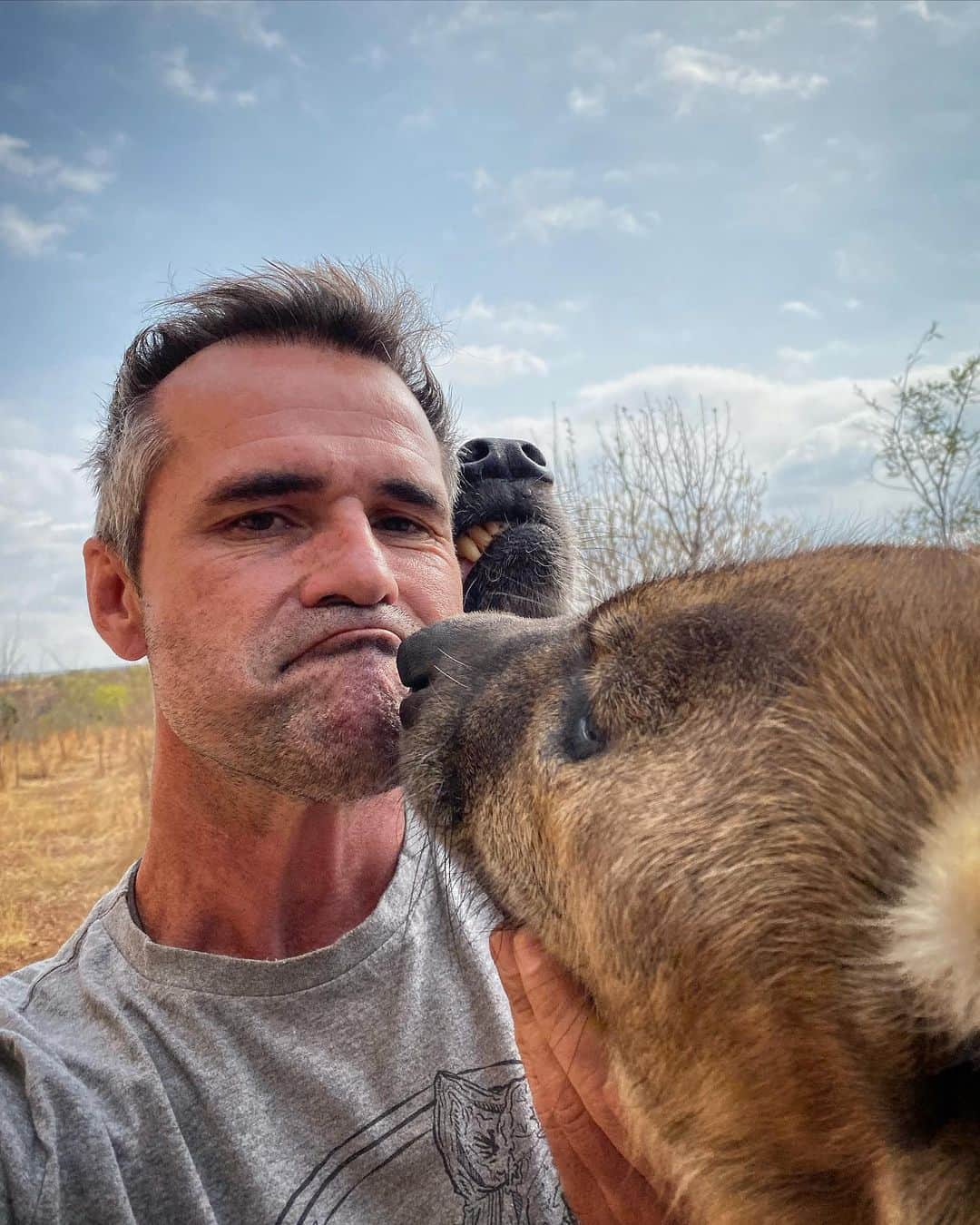 Kevin Richardson LionWhisperer さんのインスタグラム写真 - (Kevin Richardson LionWhisperer Instagram)「Clearly something smelt a bit alluring on me as Bongo and Tika would not leave me alone, sniffing my face relentlessly like I was hiding something in my cheeks like a chipmunk 🐿  It was so funny I actually burst out laughing. Then they looked at me strangely and I could see them thinking that I’d lost my marbles. 🧐 I think they may be right #hyena #spottedhyena #laughinghyena #stinkybum #misunderstood #hyenasofinstagram #hyenasarecool #hyenaking #intelligent #smarterthanyouraveragedog #cool #photooftheday」11月27日 22時28分 - lionwhisperersa
