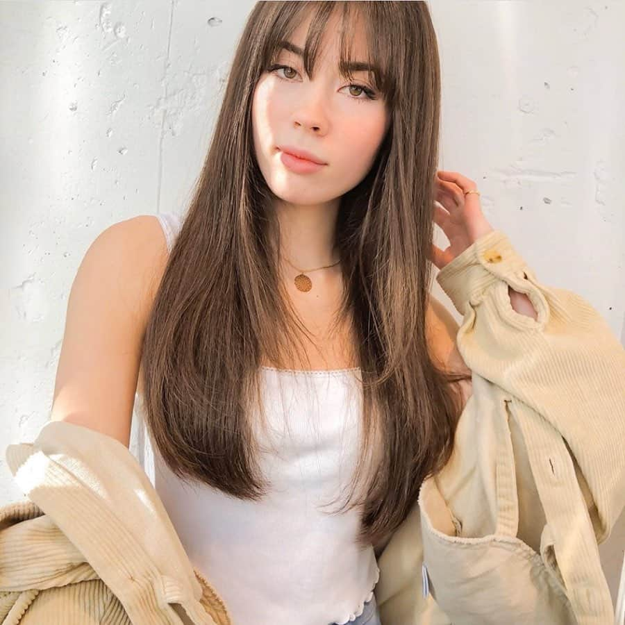 ノウィキ茉莉のインスタグラム：「Hair did by @yuto__fujii 💁‍♀️ @shima_official_account  Thanks a lot 😘 . . .  #hairofinstagram #brunette #hairinspiration #hair #hairstyles #hairinspo #instahair #hairoftheday #hairstagram #highlights #natural #ashbrownhair #hotd #fallhair #beauty #ヘア #ハイライト #アッシュ #ロングヘアー #shima」