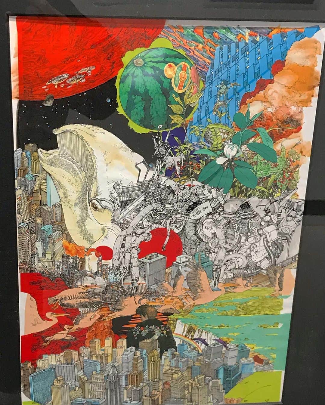 大原海輝さんのインスタグラム写真 - (大原海輝Instagram)「「AKIRA ART OF WALL Katsuhiro Otomo × Kosuke Kawamura AKIRA ART EXHIBITION」ㅤㅤㅤㅤㅤㅤㅤㅤㅤㅤㅤㅤㅤ  ㅤㅤㅤㅤㅤㅤㅤㅤㅤㅤㅤㅤㅤ AKIRAは、1982年に描かれた漫画でアニメは、AKIRA前とAKIRA後と言えるほど時代とカルチャーを作った作品。ㅤㅤㅤㅤㅤㅤㅤㅤㅤㅤㅤㅤㅤ  そのAKIRAの設定は、第三次世界大戦が起きており、超能力者を巡る軍や反政府勢力の争い、近未来都市やその崩壊後の世界を描いたSF漫画の金字塔。僕も大好きな世界だ！ㅤㅤㅤㅤㅤㅤㅤㅤㅤㅤㅤㅤㅤ  AKIRAは、2019年が時代設定になっていて、翌年に2020年は偶然の一致で、予言のようにAKIRAの世界でもオリンピックが開催される、、、！ㅤㅤㅤㅤㅤㅤㅤㅤㅤㅤㅤㅤㅤ  その偶然の一致の年に新しく再構築された渋谷PARCOで作者の大友克洋氏× コラージュアーティストの河村康輔氏と共同で再構築した作品が渋谷PARCOで建て替え工事の仮囲いを美術演出した「ART WALL」を 再度巨大コラージュ作品として展示されてます！！！ㅤㅤㅤㅤㅤㅤㅤㅤㅤㅤㅤㅤㅤ  ㅤㅤㅤㅤㅤㅤㅤㅤㅤㅤㅤㅤㅤ 〜 12/16(月) まで開催！予約必須なのでお見逃しなく☽☽☽」11月27日 23時09分 - umichan1015