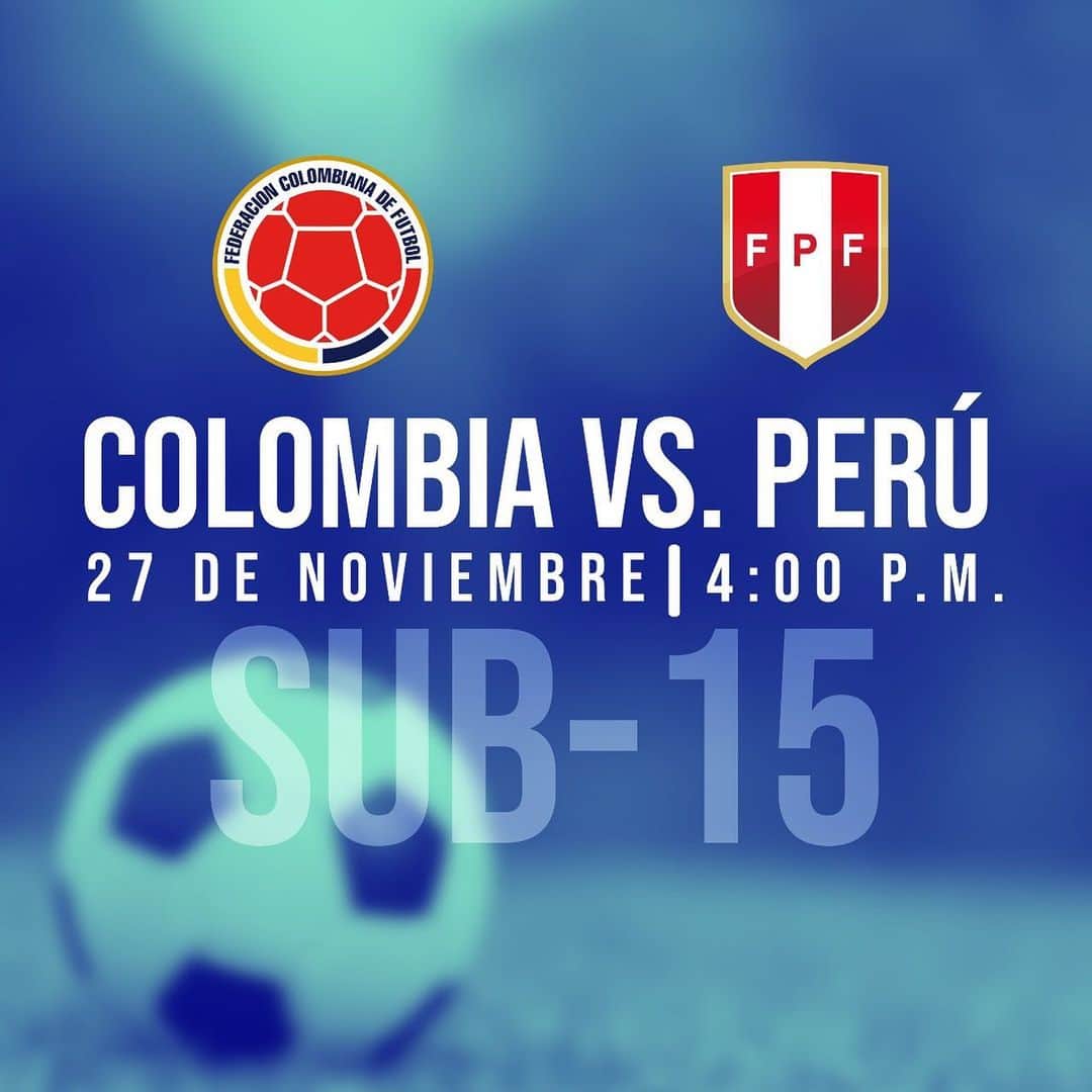 サッカー コロンビア代表チームのインスタグラム：「Tercer partido del Sudamericano para nuestra Selección Colombia Sub-15. ¡Contamos contigo! ⚽💪🏼 📺 Sigue todas las emociones a través de: https://www.facebook.com/CONMEBOL  #SelecciónColombiaSub15 #VamosColombia🇨🇴」