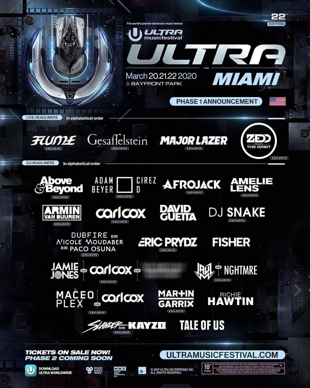 Ultra Music Festivalさんのインスタグラム写真 - (Ultra Music FestivalInstagram)「ICYMI: The #Ultra2020 Phase 1 Lineup!  Which artists and performances are you most excited to witness this coming March?」11月28日 2時39分 - ultra