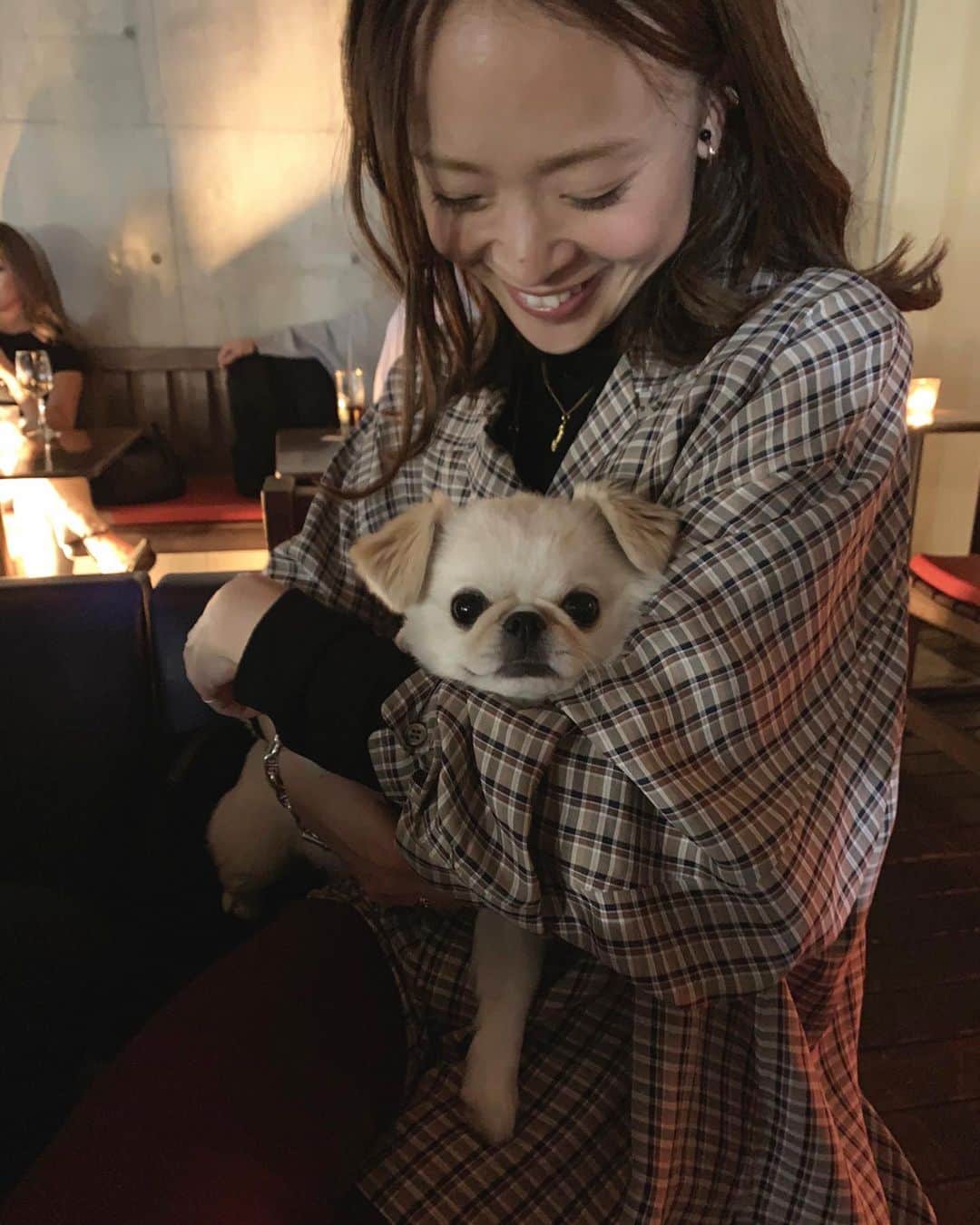 野尻美穂のインスタグラム：「アイドルに会えた日。 最高だったなぁ。 うちのあんここもこんな風にいてくれたら良いのになぁ。人見知りがひどすぎて😂 #おもちとくると #あんここは不在」