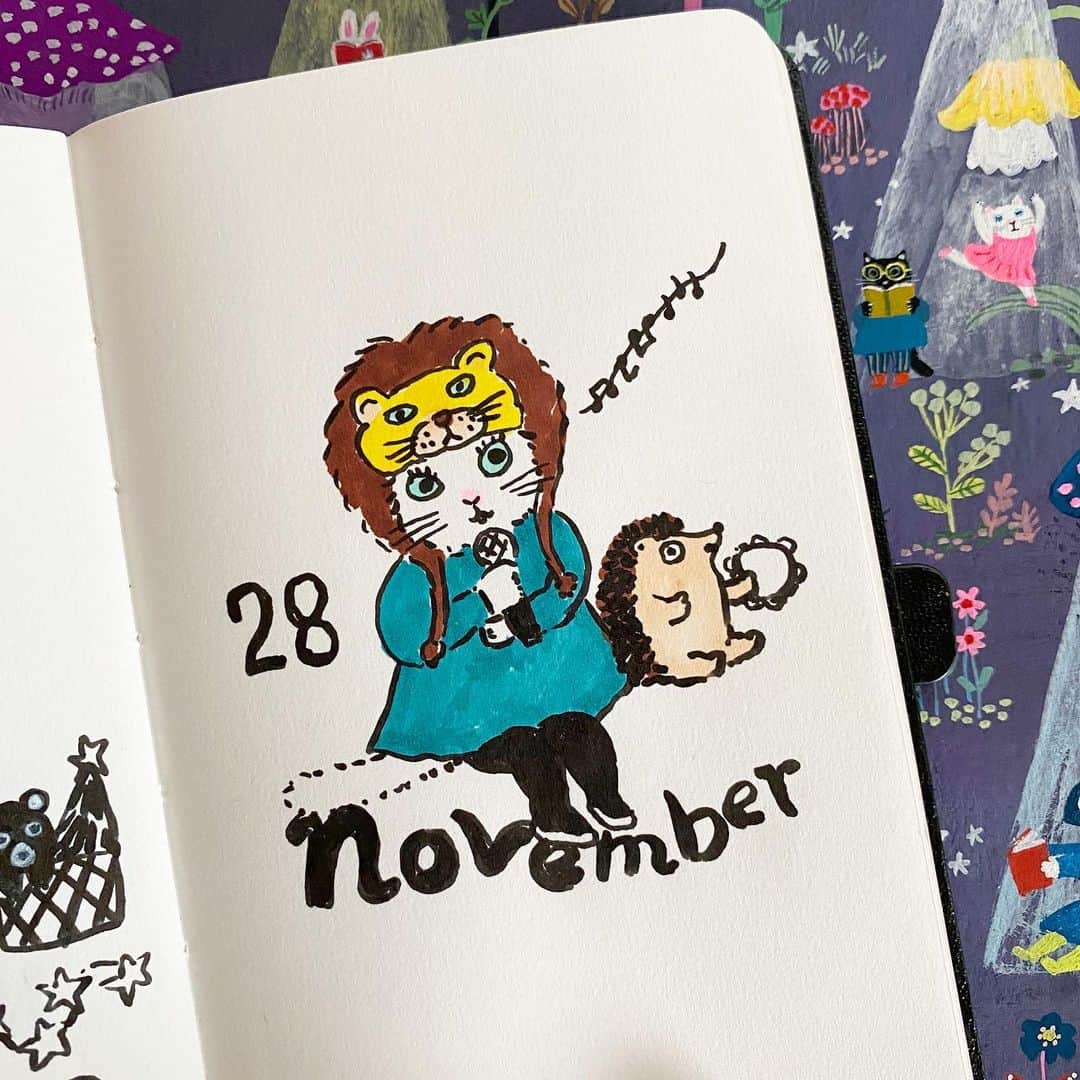 のインスタグラム：「good singer 🎤 🎶  #yumikitagishicalendar_november」