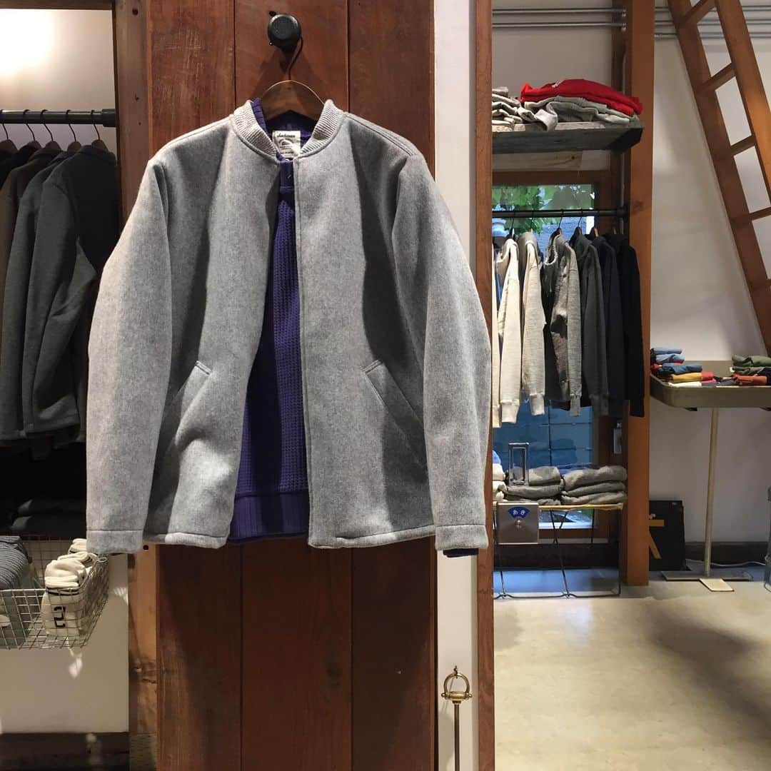 Jackmanさんのインスタグラム写真 - (JackmanInstagram)「「NEXT WEEK 」﻿ ﻿ We open this week as usual.﻿ We will open next Tuesday(12/4) and next Wednesday(12/5)  is irregular day off.﻿ ﻿ Looking forward to your visit.﻿ ﻿ "VARSITY JACKET"﻿ JM8990﻿ Gray / 40,000 + Tax﻿ ﻿ "WAFFLE MIDNECK"﻿ JM7653﻿ Purple / ￥14,000＋Tax﻿ ﻿ . . .﻿ Business hours: 11am-7pm﻿ Address: 2-20-5 Ebisu-minami, Shibuya-ku, Tokyo﻿ Phone: 03-5773-5916﻿ . . .﻿ #jackman_official #factorybrand #madeinjapan  #madeinfukui #oldhouse #ivyhouse #12/3は営業します #12/4は臨時休業」11月28日 12時22分 - jackman_official