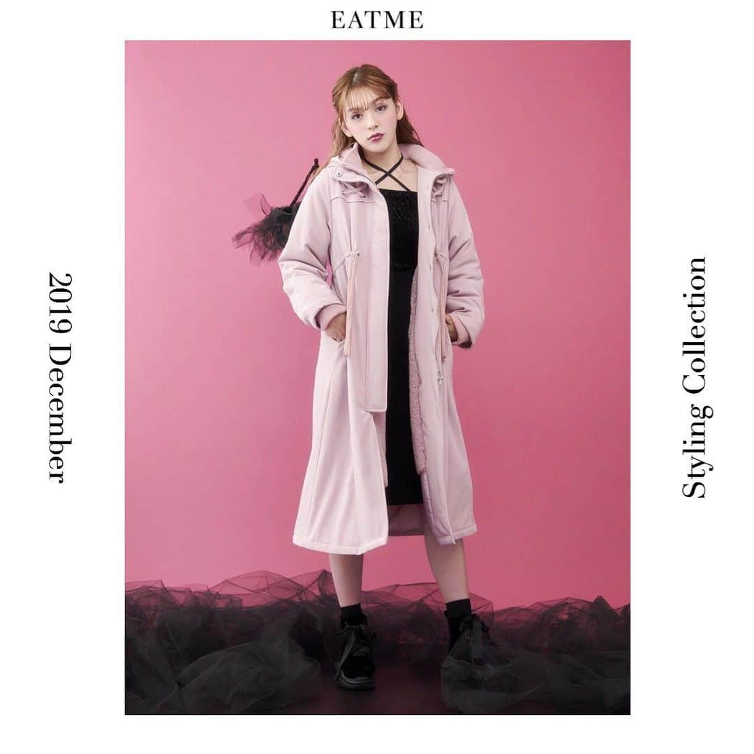 EATMEさんのインスタグラム写真 - (EATMEInstagram)「11.28 update… #EATME #DECEMBER #LOOK #COLLECTION #📖 #VINTAGEAFTERNOONTEA @maotin1019  身長🚺:169cm ブーツ➡︎発売中 コート、トップス、スカート➡︎12月発売予定 ソックス➡︎参考商品 . レースアップモッズコート（ #COAT ） ¥27,000（＋tax） COLOR🎨:PNK.BLU.BLK SIZE📐:FREE . ベロアシャーリングトップ（ #TOP ） ¥7,270（＋tax） COLOR🎨:BLK.PNK SIZE📐:FREE . BACKレースアップコルセットスカート（ #SKIRT ） ¥10,000（＋tax） COLOR🎨:BLK.PNK.PPL SIZE📐:S.M . スニーカーソールショートブーツ（ #BOOTS ） ¥13,600（+tax） COLOR🎨:BLK.O/WHT SIZE📐:S（22.5cm) M（23.5cm）、L（24.5cm） . #EATME_COLLECTION #EATME #eatmejapan #イートミー」11月28日 14時12分 - eatme_japan
