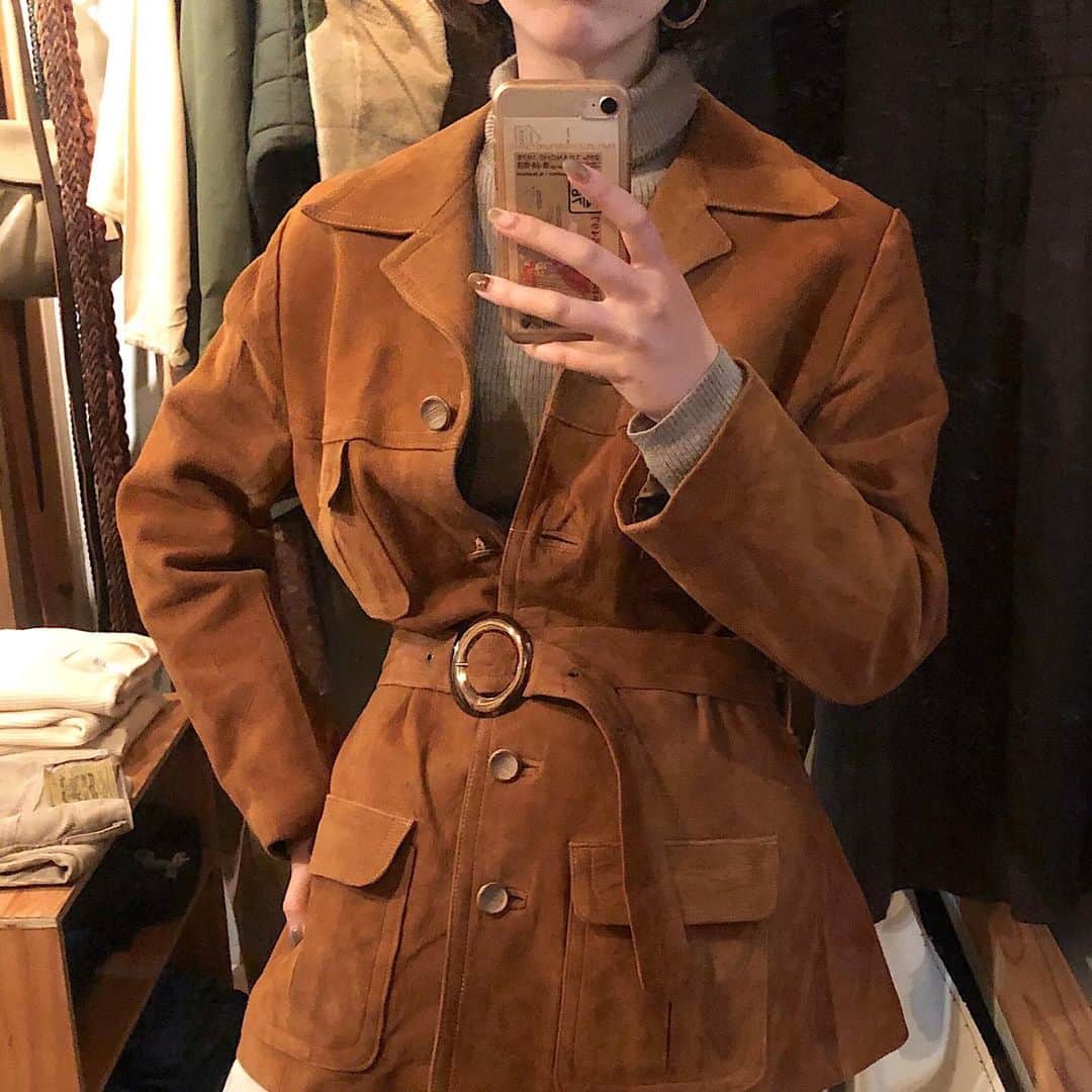 のインスタグラム：「【TSGD 1st】@ Shibuya  Suede jacket staff:156cm .」