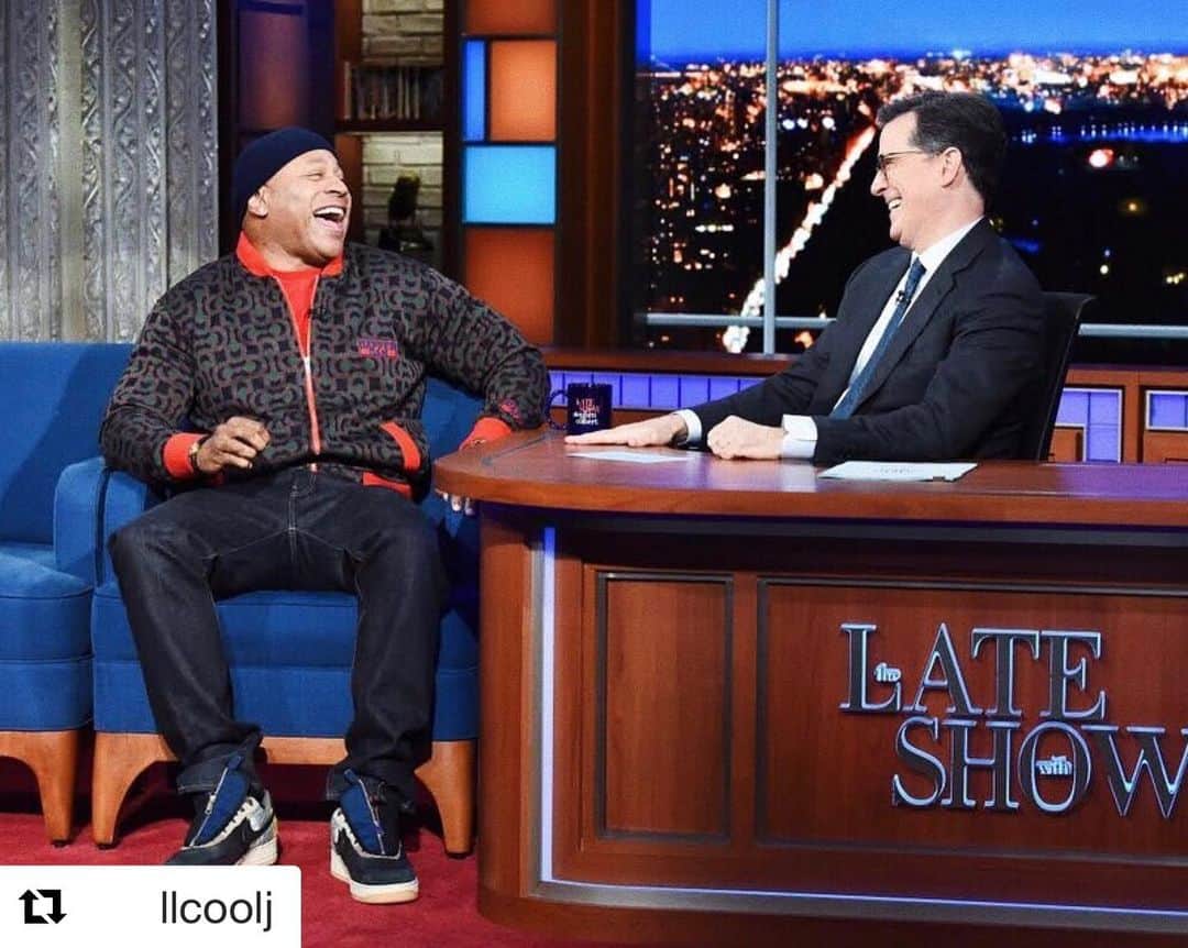 NCIS:LA 〜極秘潜入捜査班のインスタグラム：「#Repost @llcoolj ・・・ Always have a laugh on @colbertlateshow!!! 😂💯 I’ll be on #LSSC tonight with @stephenathome 💪🏾💪🏾💪🏾」