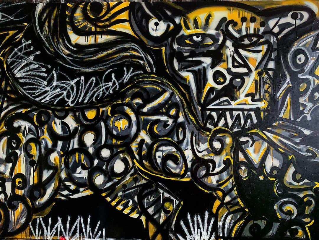 ヒョンミン さんのインスタグラム写真 - (ヒョンミン Instagram)「쪼금 지저분 한부분 정리해서 완성. 앞으로 더 많이 그려봐야겠다. 그림그리는 시간동안은 정말 행복하다🙏 #그래피티아트 #graffitiart #MPMWORLD #MPM」11月28日 17時09分 - woo.jaka