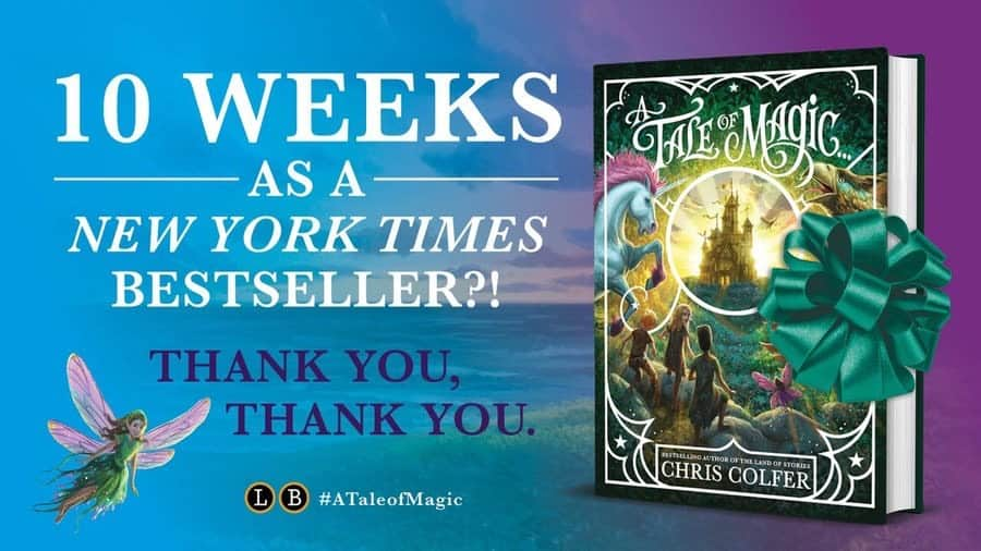 クリス・コルファーのインスタグラム：「12/12/19 @chriscolfer via twitter  Big thank you to all the early holiday shoppers!! 🎁 #ATOM #SpreadTheMagic #QOTD: Favorite color? —Green - - - #chriscolfer #hrhchriscolfer #chris #colfer #twitter #repost #author #writer #actor #mostinfluenical #bestsellingauthor #inspirational #TLOS #struckbylightning #strangerthanfanfiction #repost #ATaleofMagic」