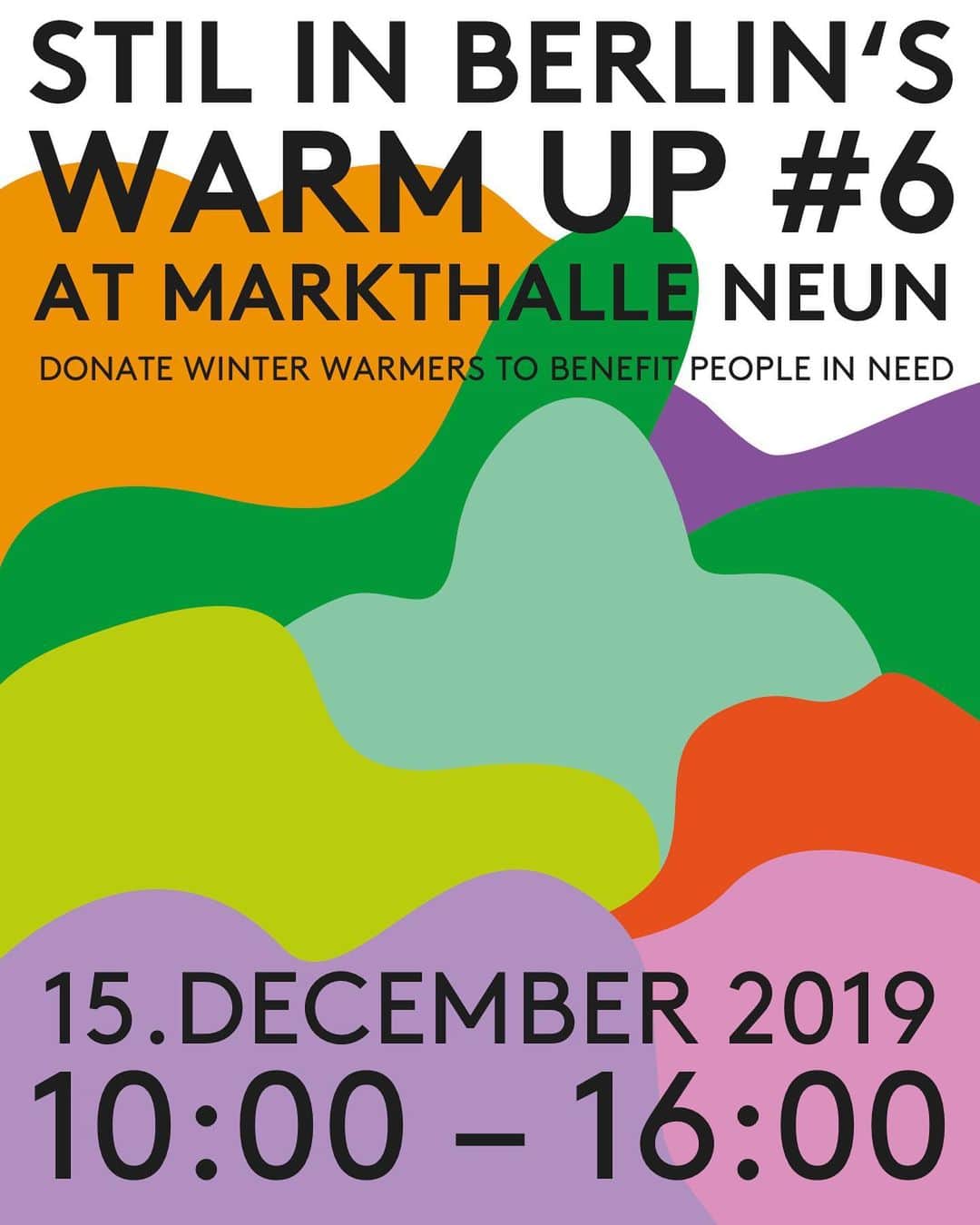 STIL IN BERLINのインスタグラム：「It’s getting cold outside, holiday season is almost upon us, so let’s get together and be charitable – ’tis the season for Warm Up! So here’s the deal: we’re collecting winter warmers for people in need, and I assume most of you reading this have one or three winter items to spare at home, maybe you’re even currently thinking about where to donate that skiing jacket you’ll never use. This year, just bring it to our stand at @markthalleneun’s Merry Markthalle on December 15th. And yes, I’ve got some fabulous rewards for your effort (too many prize sponsors to tag them all, even!) Here’s What We Need You To Donate: 🧥 New or used (but washed & intact) winter coats, jackets, sweaters, and pants for men, women, and children – no wool or fur though! (Those moths…) 🥾 New or used, but intact, winter boots and shoes for men, women, and children. ⛺️ Tents, camping mats and sleeping bags All our donations are going to Moabit Hilft e.V. @moabithilft.ev - and we’re receiving generous support from @boxie24 ⭐️⭐️⭐️ Warm Up 6 is happening on Dec 15th at Markthalle Neun’s Merry Markthalle at Eisenbahnstraße 42/43 in Kreuzberg. Donations can be dropped off from 10:00 to 16:00 #stilinberlin #stilinberlinwarmup All infos on stilinberlin.de - graphic design by @tanya.teibtner」