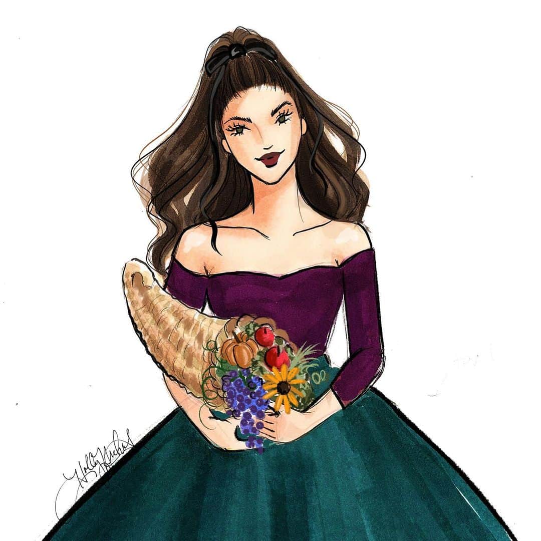 Holly Nicholsさんのインスタグラム写真 - (Holly NicholsInstagram)「grateful grateful grateful. Watch this girl come to life in my stories ❤️Happy Thanksgiving to each and every one of you! Enjoy today with your loved ones ❤️ hnillustration.etsy.com #Thanksgiving #HappyThanksgiving #cornucopia #grateful #fashionillustration #fashionsketch #fashiondrawing #etsysale #etsyprints #shopsmall」11月28日 21時40分 - hnicholsillustration