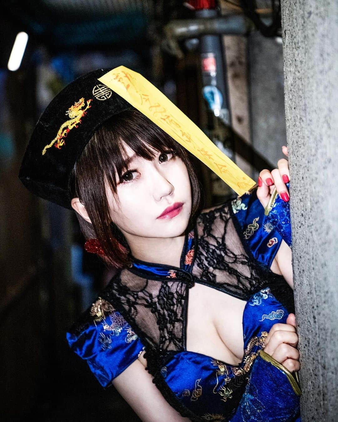 マコ・プリンシパルのインスタグラム：「Demo ダメ 絶対💔 ・ 🦇 ・ 🦇 ・ 📸photo by Noe No more  violence💔💔 ・ #violence #NO  #HELLOWEEN #trickortreat #cosplay #cosplaygirl #Gyeongssi #ハロウィン #コスプレ #キョンシー #キョンシーガール」